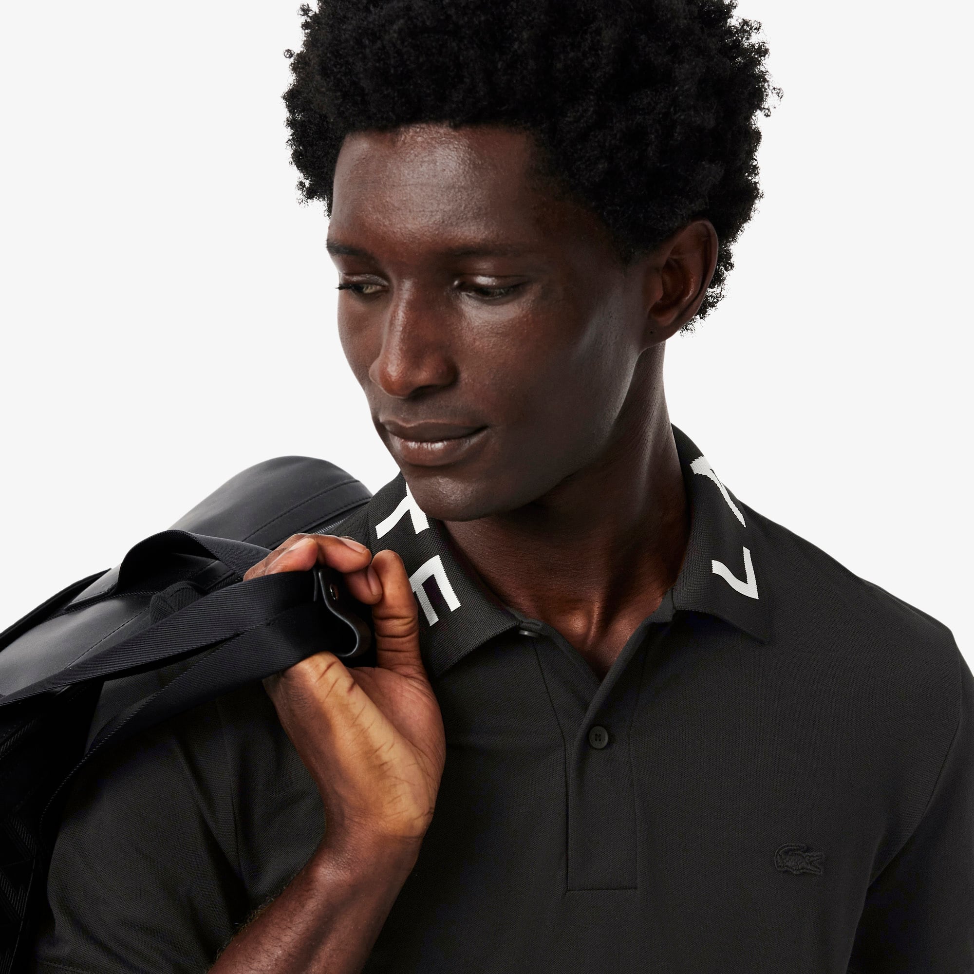 Camisa Lacoste Polo Branded em Malha Jacquard