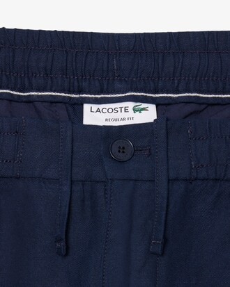 Regular Fit Linen Blend Twill Shorts