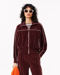 Moletom de Veludo de Z&iacute;per Extra Grande