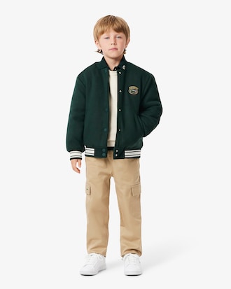 Campera tipo bomber con insignia de cocodrilo
