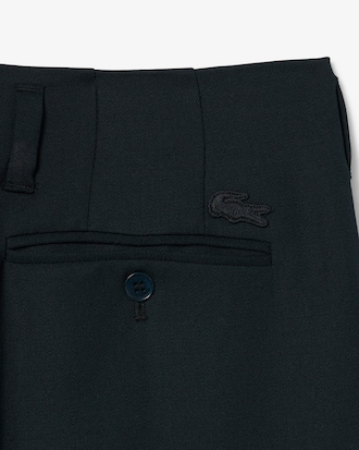 Calças de Lã Largas e Ajustadas Da Coleção Runway