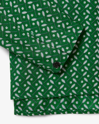 Camisa de Cetim Estampada com Corte Regular Runway