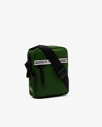Bolsa masculina vertical Lacoste Neocroc em fibra reciclada