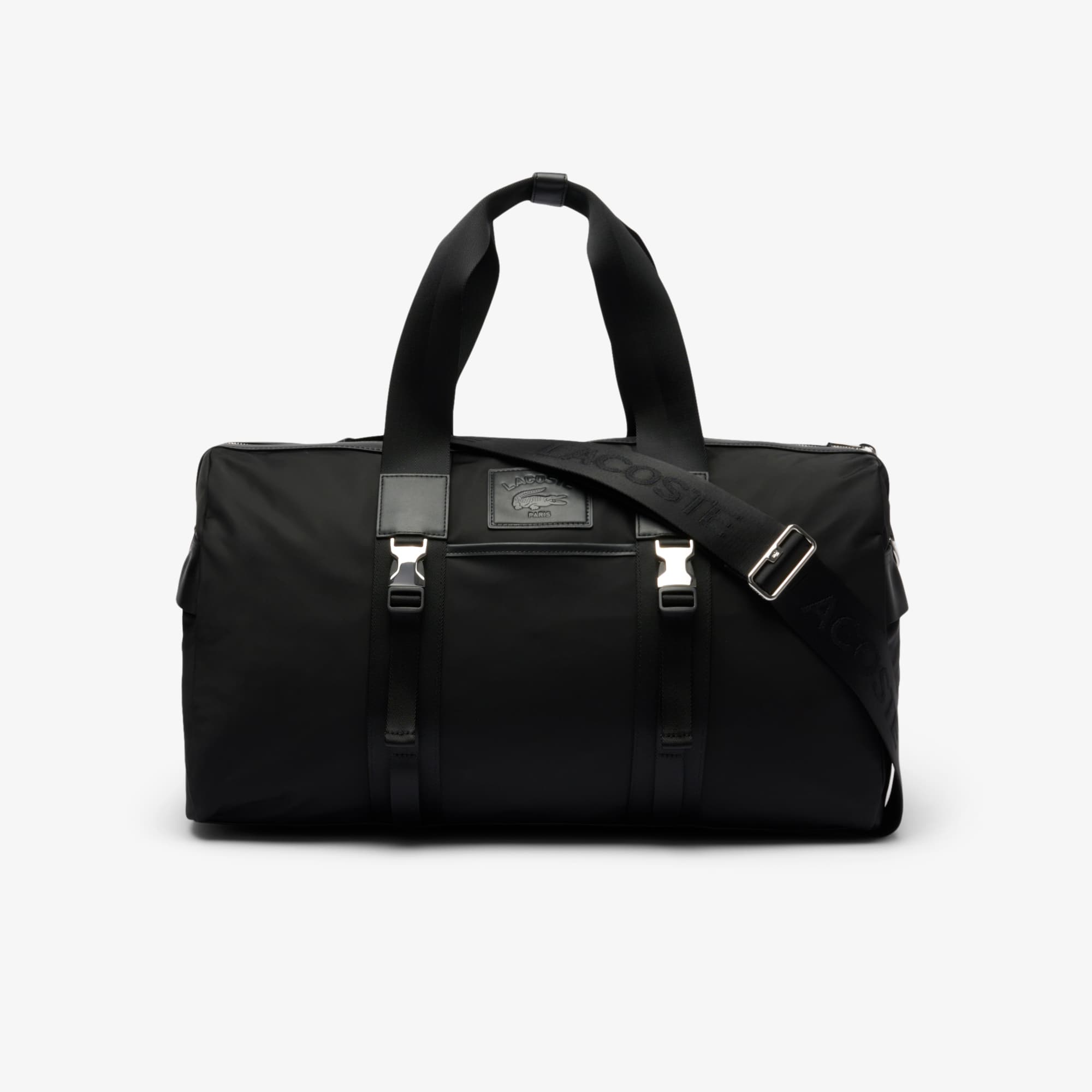 Bolsa Grande Boston Clássica Lacoste em Nylon Reciclado