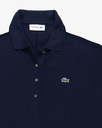 Vestido Polo de Piqué con Mangas Murciélago