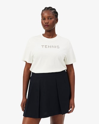 Remera con bordado de tenis