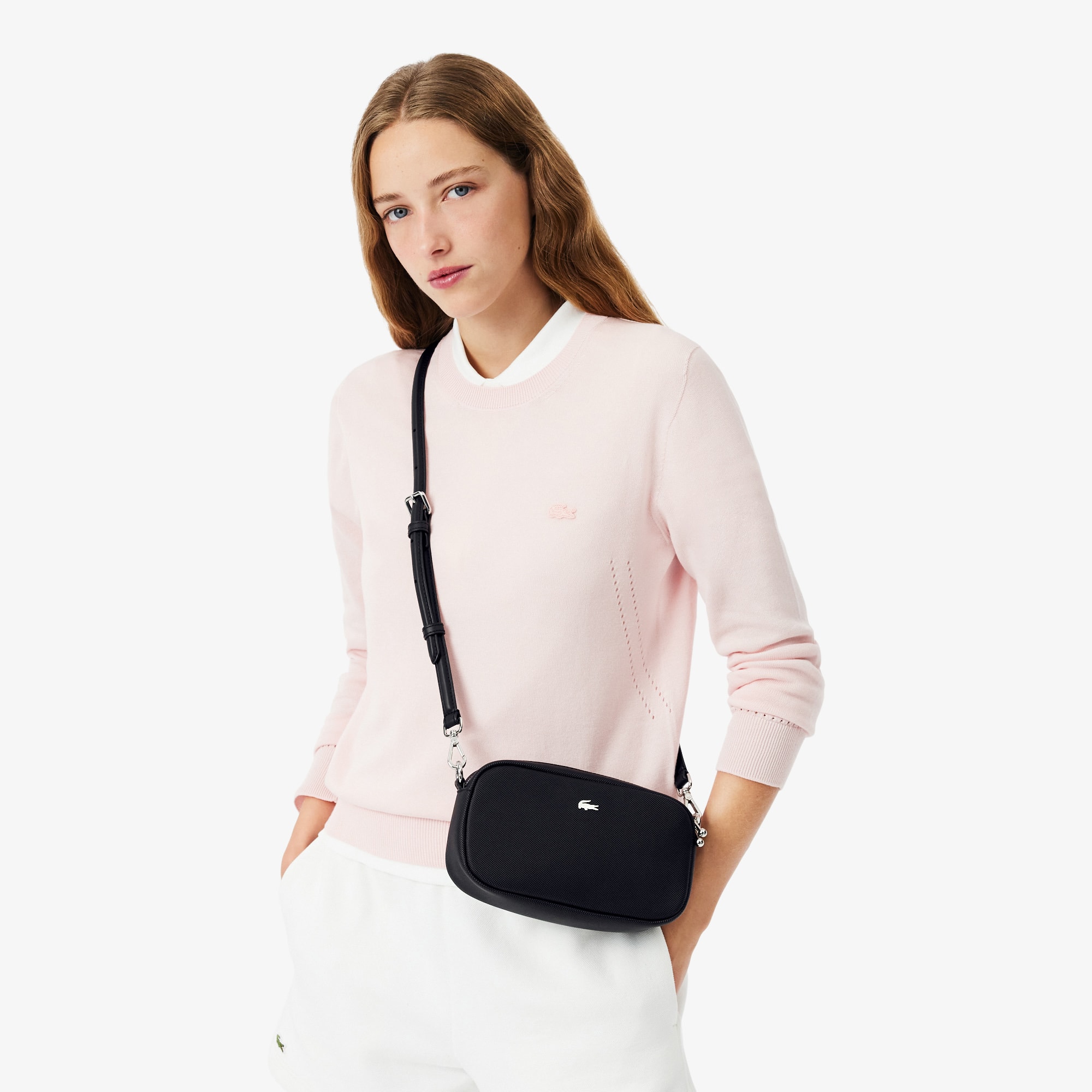 Bolsa em Tecido Daily City Messenger Lacoste Alça Removível