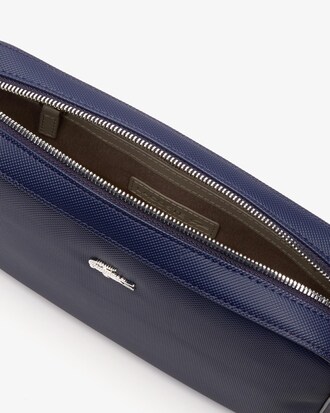 Bolsa tiracolo feminina Daily Classic em lona de Piqué revestido com zíper