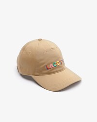 Bon&eacute; unissex Lacoste LIVE em algod&atilde;o com assinatura bordada