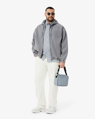 Jaqueta Masculina Jeans com Touca e Bolsos 