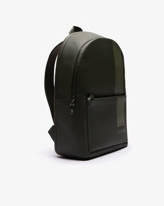 Mochila masculina Chantaco em piqu&eacute; de couro com detalhe gr&aacute;fico