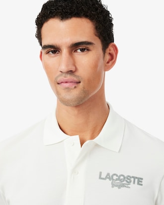 Polo de piqu&eacute; estampado de corte cl&aacute;sico