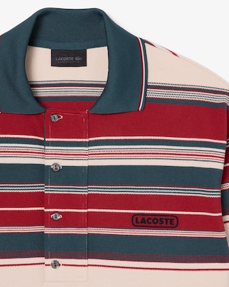 Polo de piqu&eacute; a rayas de corte holgado Runway