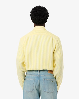 Camisa Regular Fit Listrada em Linho