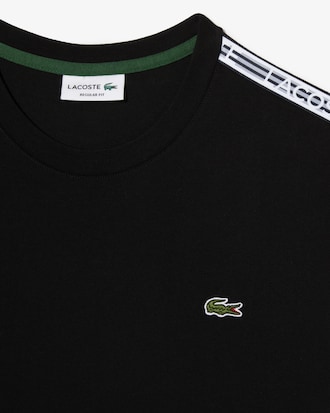 Remera De Hombre Lacoste Regular Fit Con Raya Con Logo