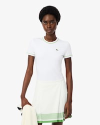 Camiseta de Malha com Acabamento Contrastante