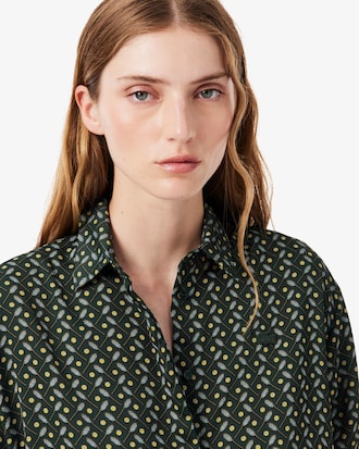 Camisa oversize de estampado fluido