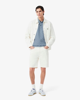 Polo Con Monograma En Jacquard Fit Cl&aacute;sico