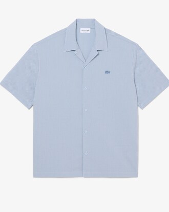Camisa em Seersucker de Caimento Relaxado