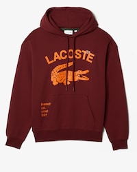 Moletom masculino com capuz, estampa de crocodilo e modelagem solta