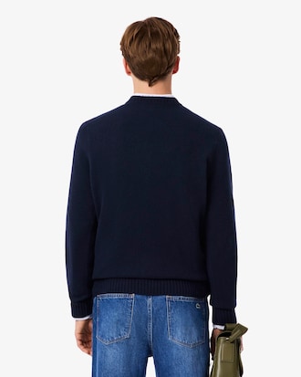 Sweater De Cashmere Con Cuello Tejido En 3D