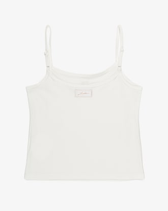 Remera sin mangas de punto fino ajustada