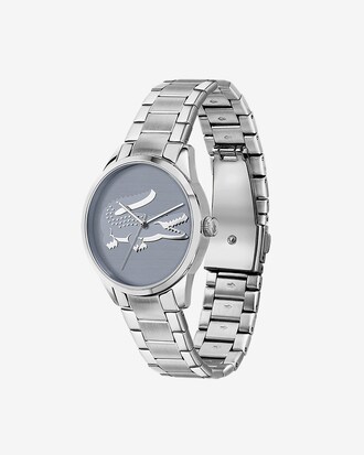 Rel&oacute;gio Ladycroc azul com tr&ecirc;s ponteiros