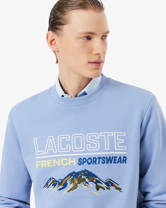 Blusa de Moletom de Velo de L&atilde; com Motivo Bordado