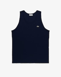 Remera sin mangas de algod&oacute;n acanalado de corte entallado