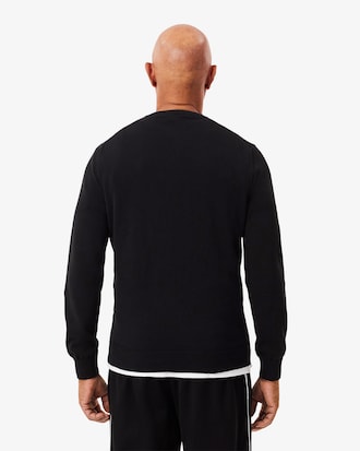 Su&eacute;ter em Algod&atilde;o Monocrom&aacute;tico com Gola V