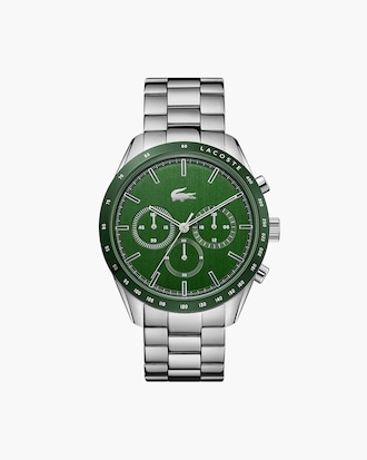 Reloj Boston Verde Con Cron&oacute;grafo Y Correa De Acero Inoxidable