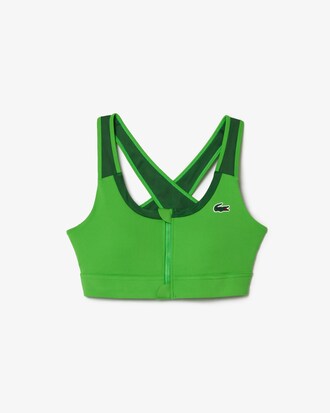 Top Esportivo Stretch com Zíper em Block Color