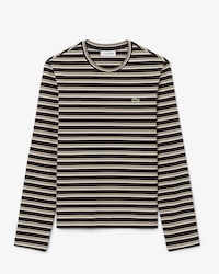 Camiseta de malha listrada de manga longa
