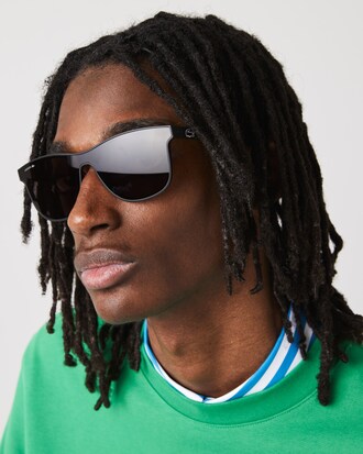 &Oacute;culos de sol L.12.12 em pl&aacute;stico com formato de escudo