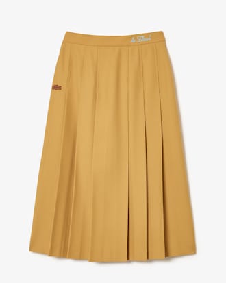 Saia Midi Plissada Lacoste x le FLEUR