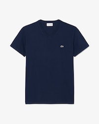 Camiseta de Algod&atilde;o Pima Leve com Gola V