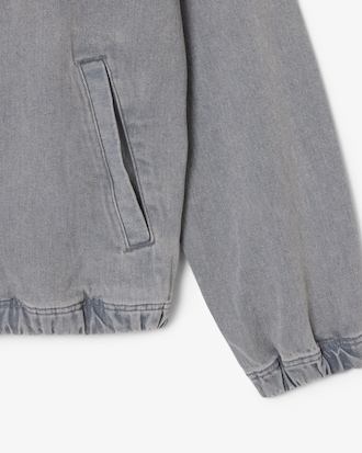 Jaqueta Masculina Jeans com Touca e Bolsos 