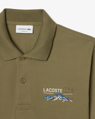 Polo Mini-Piqu&eacute; com Motivo Bordado de Caimento Cl&aacute;ssico