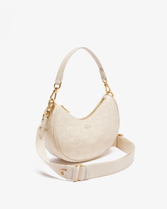 Bolsa Maheki em Couro embossed Estilo Half Moon