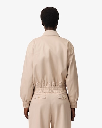 Jaqueta de Gabardine Stretch de Colarinho Duplo