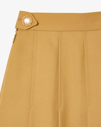 Saia Midi Plissada Lacoste x le FLEUR