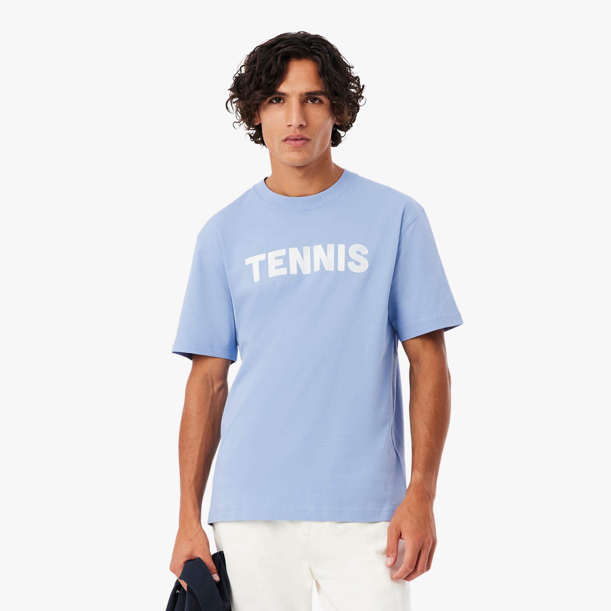Camiseta Azul Estampada em Algodão Confortável e Clássica