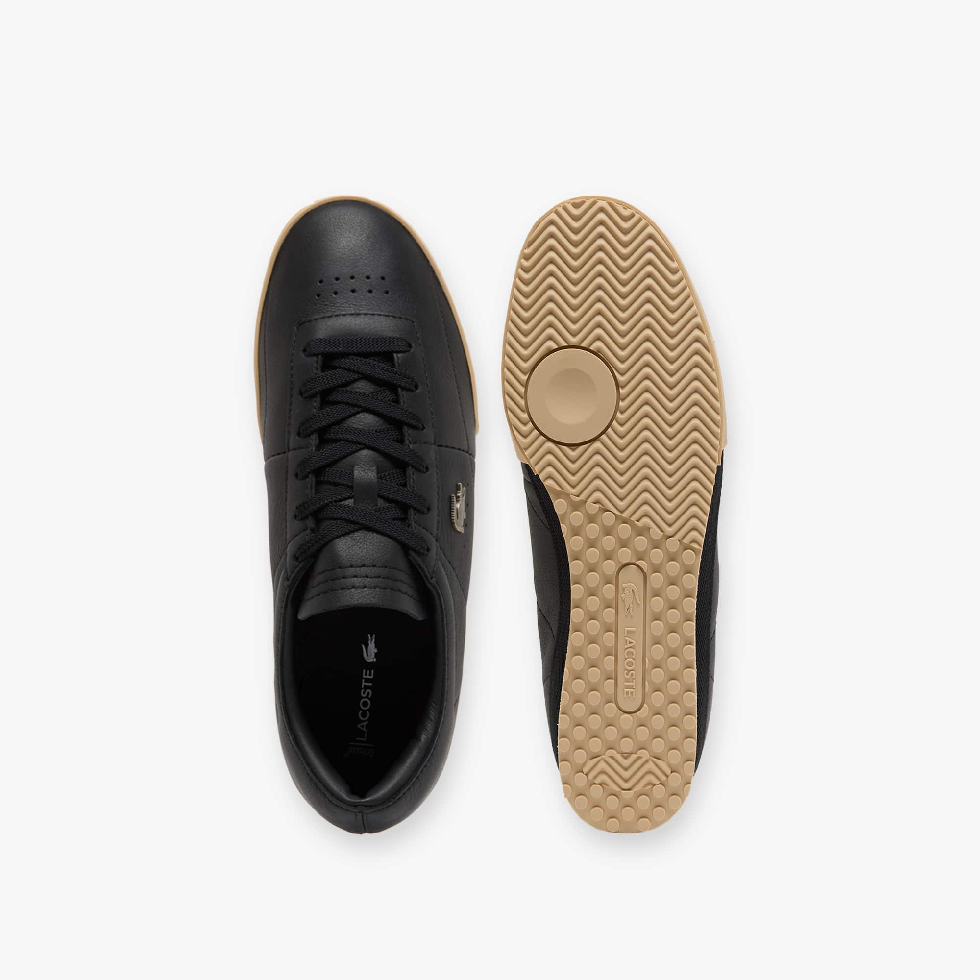 Tênis de Couro Masculino Retrô Lacoste Aura Elegante Premium