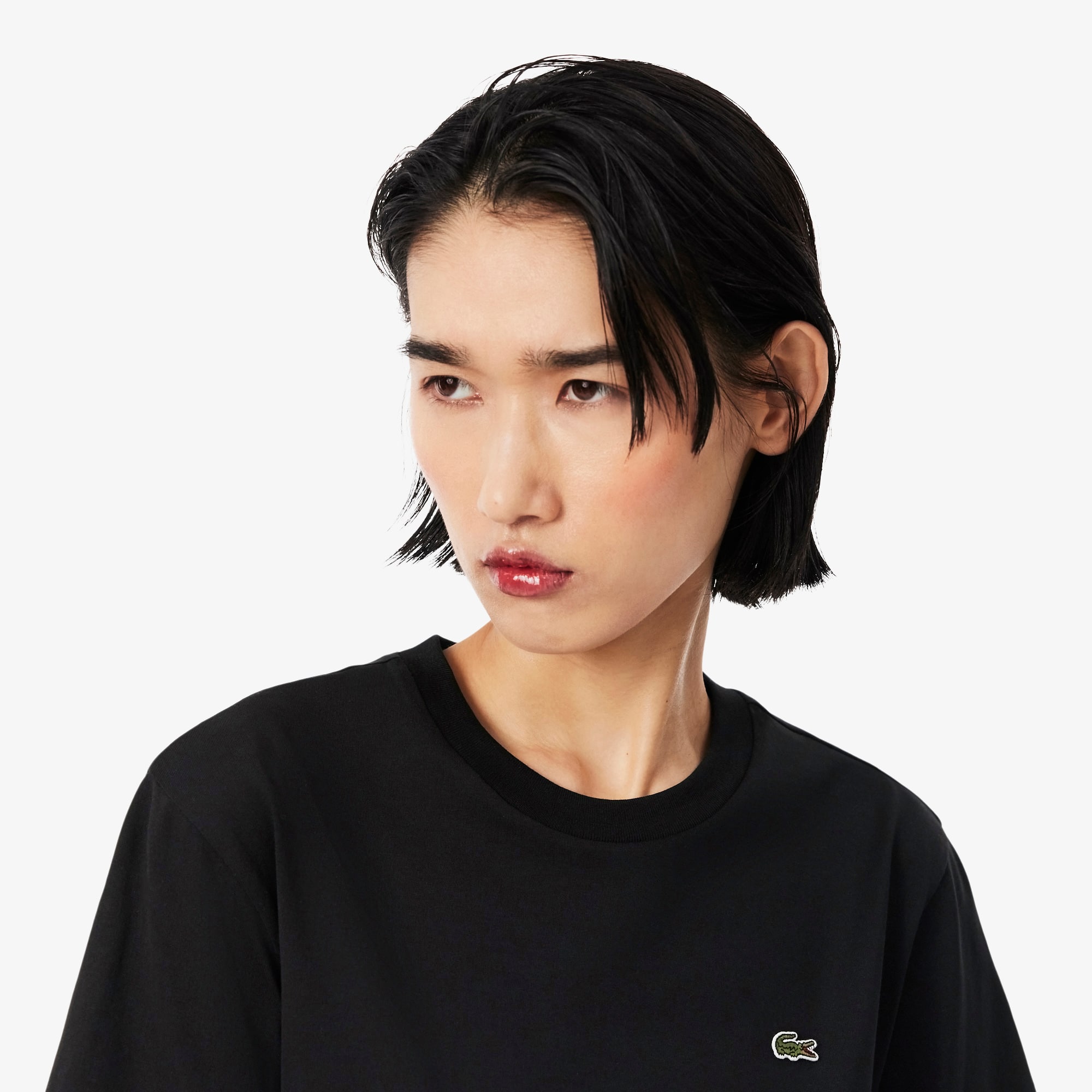 Camiseta de Algodão Pima Jersey Lacoste de Ajuste Relaxado
