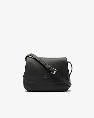 Bolsa City Court em Couro Granulado com Fecho Flap