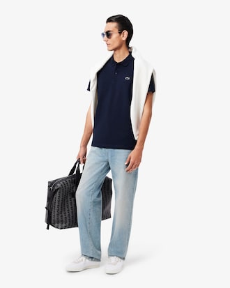 Camisa Polo de Algod&atilde;o Misto de Caimento Regular