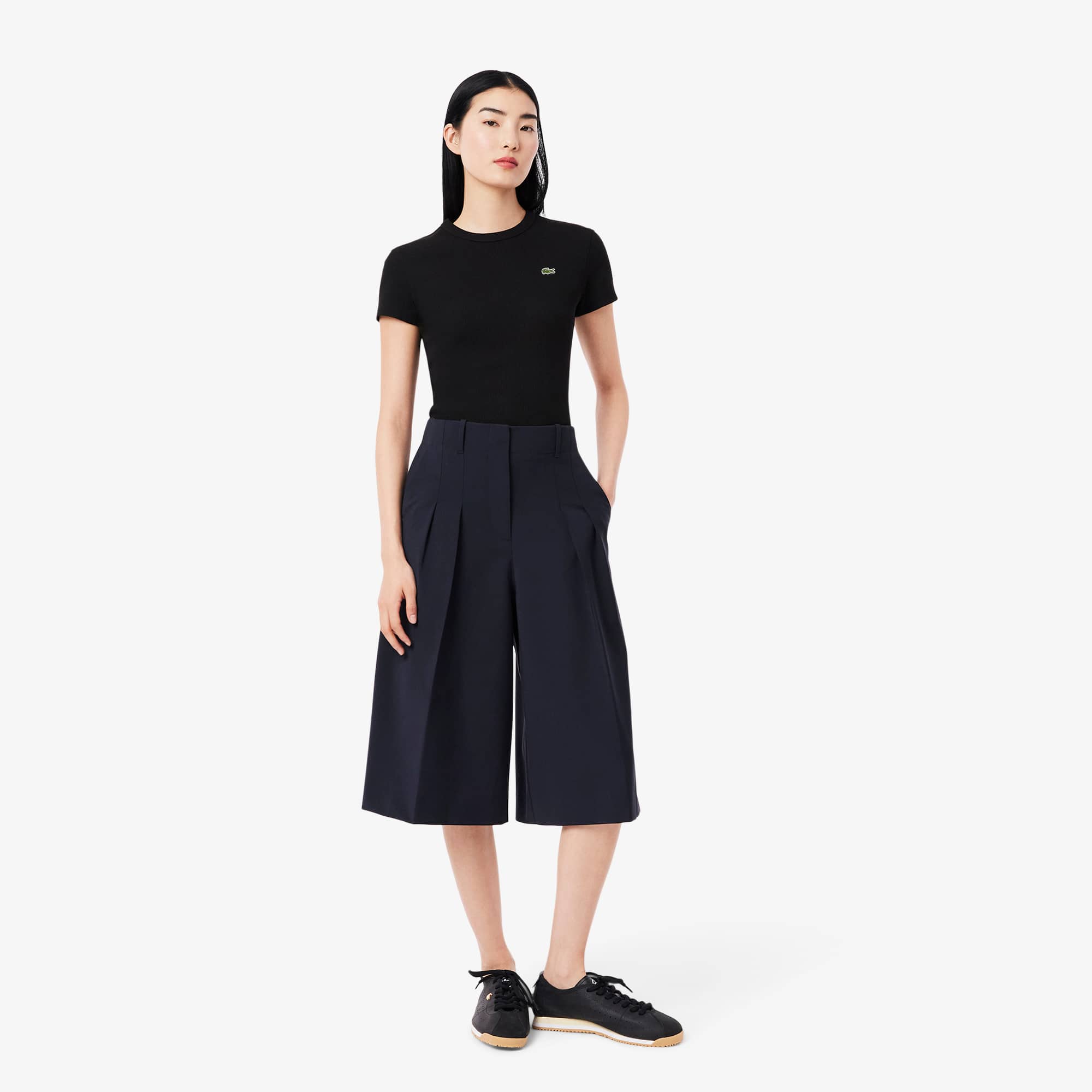 Bermuda Plus Size PLissada Longa Lacoste Extra Grande