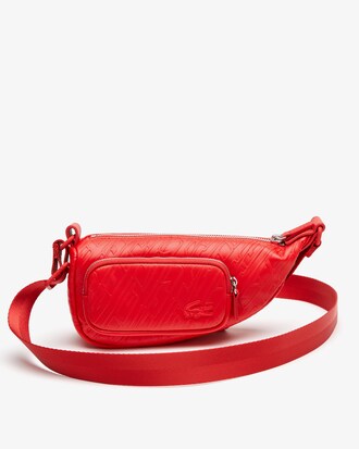 Bolsa tiracolo unissex pequena Lacoste com estampa de logo