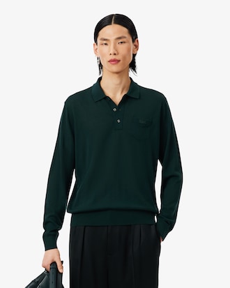 Su&eacute;ter de Gola Polo em L&atilde; Merino