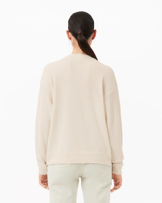 Sweater De Lana Punto Musgo Fit Relajado